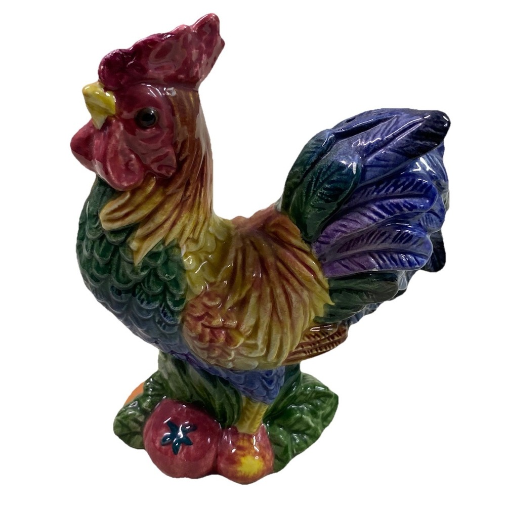 Fitz&Floyd Rooster Figurine Salt Shaker Coq Du Village Classics 5" Tall No Plug